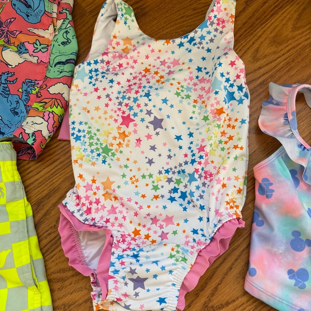Colorful Star Patterned Swimsuit